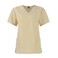 Uniforme de enfermera de color sólido para mujer, traje de pantalones de manga corta con cuello en V de tela de secado rápido, uniforme de enfermería con múltiples bolsillos - details 16