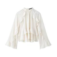 OUWU- Blusa con pliegues para mujer, camisa de manga larga, elegante, primavera, 2025 - details 0