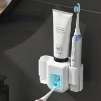 Soporte para cepillo de dientes eléctrico, organizador de pared de doble orificio, soporte para cepillo de dientes, accesorios de baño - details 0