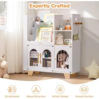 Estantería para Libros Infantiles, Color Blanco, de Madera, Varios Niveles, con Zona de Almacenamiento de Juguetes, Armario Infantil para Grandes Libros de imágenes, Muebles Infantiles - details 5