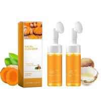 Yaper 2 piezas de espuma para lavado de cara, limpieza profunda y exfoliante, limpiador facial de cúrcuma con cepillo. - details 0