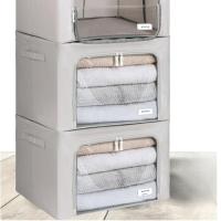 Cajas de Almacenamiento de Ropa de Metal 50 x 33 x 40 cm Organizador de Armario con Cremallera - details 1