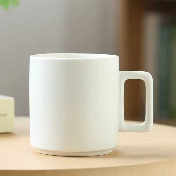 Taza de agua de pareja nórdica, taza de cerámica en blanco y negro mate, taza de café, taza de hotel - 1