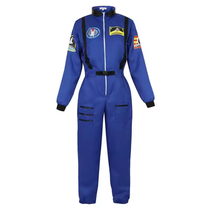 Disfraz de astronauta, traje espacial para adultos, disfraces de Cosplay con cremallera, disfraz de Halloween, mono de vuelo para parejas, uniforme de talla grande - 1