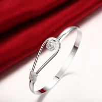 Pulsera de plata para mujer, brazalete con diseño de flores y plantas, regalo romántico - details 7