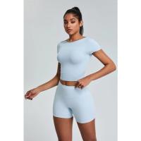 Pantalones cortos deportivos de cintura alta Control del vientre Hip Lift Ropa deportiva Pantalones cortos de yoga para mujer - details 7