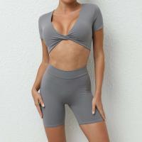 Traje de entrenamiento de yoga para mujer, conjunto de gimnasio, sujetador deportivo, pantalones, ropa deportiva - details 6