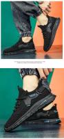 Zapatos de baloncesto transpirables antideslizantes a la moda con logotipo de marca barata, zapatos deportivos informales con amortiguación para hombre - details 13
