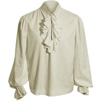 Camisa De Medieevalla Victoriana Renacentista Estilo Steampunk Con Volantes Para Hombres Ropa De Fantasía Tamaño Regular - details 3