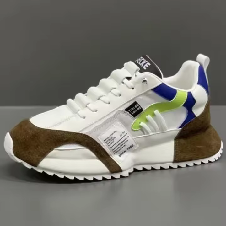 Zapatos para hombre, mocasines deportivos informales para las cuatro estaciones, diseño de tendencia, zapatillas de deporte de cuero con cordones, cómodas y transpirables - 1