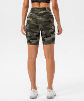 SHINBENE Pantalones Cortos de Deportista de Nylon Impresión Camo Cintura Alta Sin Costuras - details 18