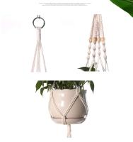 DIY hecho a mano colgante de pared Boho algodón rame planta colgador maceta titular decoración del hogar al por mayor - details 5