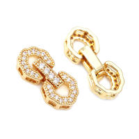 Conector de Estrella Redondo de Brasso y Zirconio de 18K Oro Accesorios de Joyería DIY para Collares y Pulseras Hecho en China - details 20