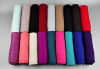 Hijab de algodón liso para mujer, chal largo y elástico, bufanda de red para el cuello, Sjaal musulmán, 35 colores, 180x80Cm - details 1