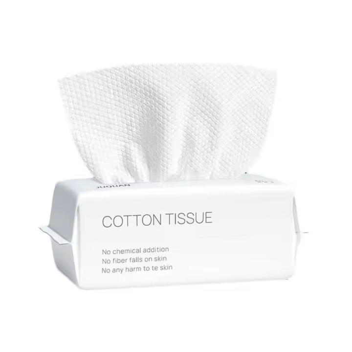 Toalla para la cara desechable suave, tejido de algodón grueso y agradable para la piel, toalla de limpieza en seco y húmedo, 100 Uds. - 1