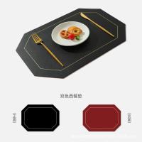Manta de Mesa de Cuero de Doble Capa A Prueba de Aceite Diseño Sólido Estilo Nórdico Occidental - details 1