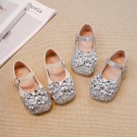 Zapatos de cuero para niñas, calzado suave y cómodo con diamantes de imitación, elegante, antideslizante, Otoño, 2024 - details 2