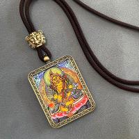 Colgante Thangka no pintado a mano de Dios de la riqueza de cinco vías, punto escénico, mercado nocturno, accesorio para atraer riqueza, recuerdo - details 4