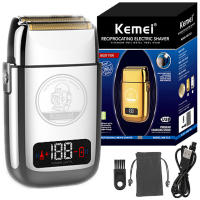 Original barber shop professional hair Shaver 5 speed metal shell electric Shaver rechargeable beard razor bald shaving machine - details 0