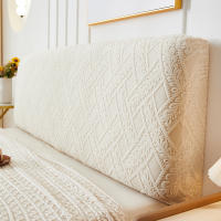 Funda de Cama de Terciopelo Jacquard Protector de Cabeza y Lado de Cama con Elástico Material Poliéster Resistente al Polvo para Decoración de Hogar y Hotel - details 10