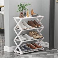Zapatero en forma de X de tubo de acero, montaje multicapa a prueba de polvo, zapatero extraíble, armario de almacenamiento de zapatos impermeable para estudiantes - details 6