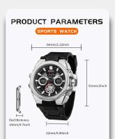 SMAEL Relojes deportivos Reloj despertador con pantalla LED digital resistente al agua 8098 Relojes de pulsera de cuarzo analógicos de moda joven para hombres - details 6