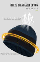 M39 gorro de punto deportivo para hombre y mujer, gorro de lana cálido, forro de terciopelo para correr, trotar, ciclismo y esquí, Invierno - details 6