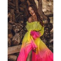 2025 nuevo traje de falda de medio cuerpo, estilo vacacional, conjunto de dos piezas de colores chocantes para mujer - details 6