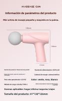 Mini pistola de masaje portátil, pistola de cuello de relajación muscular, Mini pistola de fascia transfronteriza profesional recargable de mano - details 0