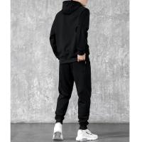 Traje deportivo informal para hombre, sudadera gruesa forrada de lana, conjunto de una sola pieza, conjunto de 2 piezas, Otoño e Invierno - details 4