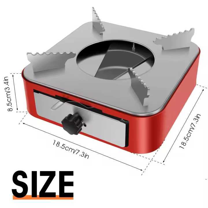 Mini Estufa de Maple inoxidable, camping desmontable with Potencia de Fuego ajustable, cocina Para senderismo al Aire Libre, Estufa de Alcohol - 1