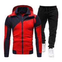 Conjunto deportivo informal para hombre, Sudadera con capucha y pantalones de cintura elástica, 2 piezas - details 5