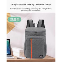 Mochila térmica impermeable, bolsa térmica gruesa de 20L, grande, aislada, de grado alimenticio, PEVA, escuela familiar, Picnic, refrigerador, bolsa de almuerzo - details 4