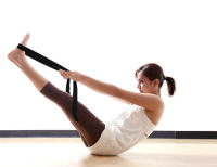 Correa de Yoga elástica con hebilla de anillo en D, cinturón de entrenamiento de algodón duradero, ejercicio de Fitness deportivo, correas ajustables para cintura y pierna - details 3
