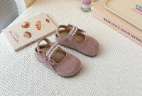 Bolsa de los niños cabeza Boken zapatos 2025 primavera y otoño nueva versión coreana de las niñas perla arco princesa zapatos de suela suave solo zapatos - details 4