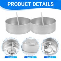 150 tazas de aluminio para velas de té, latas de metal para velas con 150 mechas para velas, velas vacías para amantes de las velas - details 6