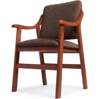 Silla de Comedor de Madera de Cerezo Antimanchas, Espalda Recta, Tamaño 86x54x54 cm, Marrón - details 8