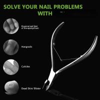 Alicate para cutículas, cortador y removedor profesional de la cutícula del acero inoxidable para la piel muerta y la cutícula - details 2