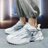 Zapatos de los hombres de verano transpirable nuevo estudiante deportes y zapatos de ocio estilo Hong Kong personalidad cambio gradual plataforma de color papá zapatos hombres - details 3
