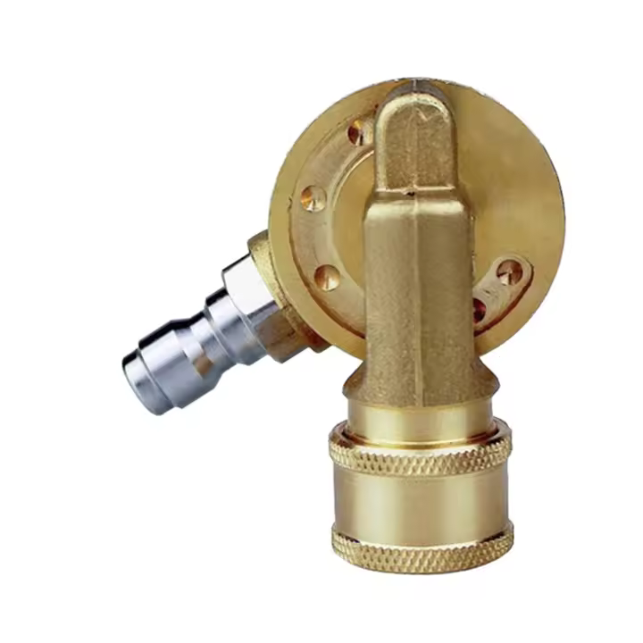 Acoplador pivotante de 4500PSI, conexión rápida de 1/4 pulgadas para arandela a presión, adaptador de limpieza de canalones, 240 grados, 7 engranajes - 1