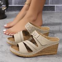 zapatos de zapatilla de tacón de cuña de verano para mujer - details 3