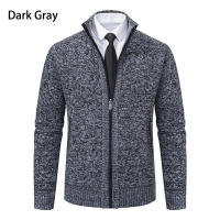Chaqueta Deportiva Casual Para Hombre De Otoño E Invierno Nueva JERSEY Color Sólido Cuello Erguido Abrazadera De Poliéster Con Cierre De Cremallera - details 4