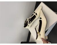Nueva moda temperamento tacones altos de las mujeres de tacón grueso puntiagudo retro Mary Jane zapatos T-correa solo zapatos - details 8