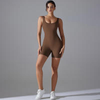 Body sin mangas para mujer, ropa elástica de una pieza, ropa de gimnasio, ropa deportiva - details 13