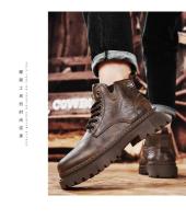 Botas de Motocicleta Bajo Capas para Hombres 2025 Zapatos de Trabajo de Cuero Cálido y Antideslizante Impermeable con Estilo Moderno - details 17