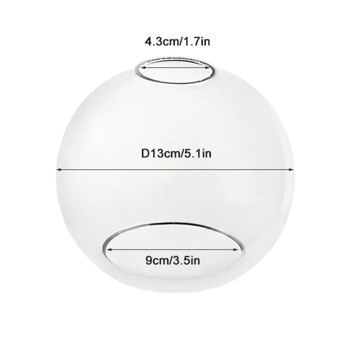 Reemplazo de pantalla de lámpara de cristal, globo transparente, d4.3 cm, D15cm, D20cm, D25cm - 1