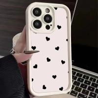 Funda de teléfono mate suave con corazón de amor negro para iPhone 11 12 13 14 Pro 16E XS X XR 7 8 Plus SE2 funda para iPhone 15 16 Pro Max - details 7