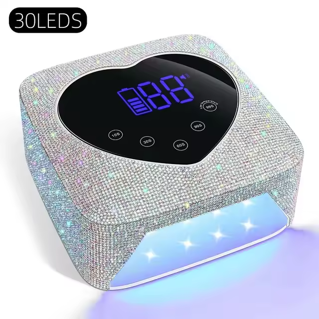Lámpara Led UV profesional recargable con elementos de diamantes, secado de Gel para esmalte de uñas, herramientas de manicura - 1