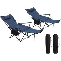 Juego de 2 Sillas de Camping Sillas Plegables, Silla de Acampada Portátil, Ligera para Picnic, Playa, Jardín, Pesca, con Portavasos, Gris - details 18