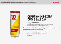 Pelotas de Tenis Wilson para Entrenamiento y Competición - Pack de 3 Unidades en Lata Sellada - details 1